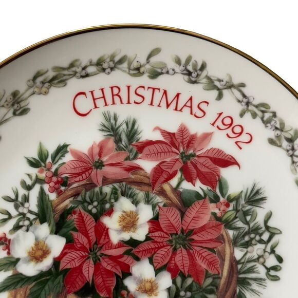 Forget Me Not American Greetings Vintage Christmas 1992 Keepsake Small plate - Picture 3 of 16